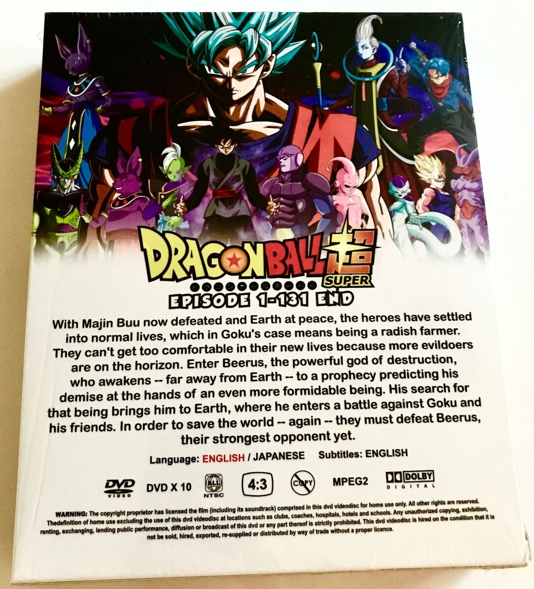 DVD Dragonball Super Eps 1-131 End + Dragonball Z & Dragonball Super  Movie & OVA