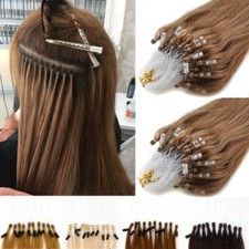 100S-300S Indian Remy Micro Ring Bead LOOP 100 Real Human Hair Extensions THICK