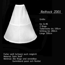 LAFAIRY Reifrock Petticoat Unterrock weiß schwarz Gr.32-58 schnell lieferbar