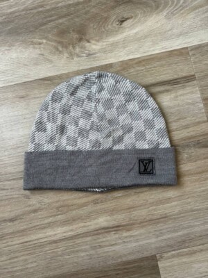 Louis Vuitton Beanie Damier Petite Grey LV Monogram Logo LV Wool