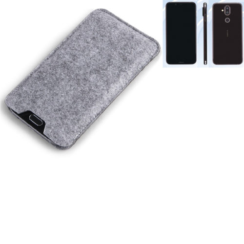 CUSTODIA S-POCKET BOOK ORIZZONTALE SILICONE FLIP CASE PER NOKIA 8 DUAL