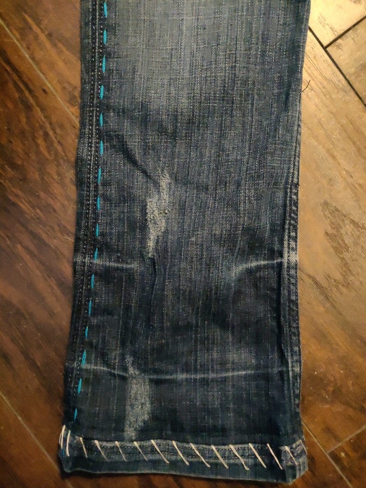 Jean ANTIK DENIM Femme Taille 28 – Bleu Délavé, Coupe Bootcut