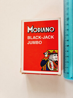 BLACK JACK SPIELKARTEN JUMBO MODIANO POKER VINTAGE ORIGINAL PLAYING CARD NEU