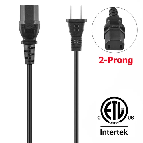 6ft ETL AC Power Cord Cable For Infinity Modulus MSW-1 Subwoofer 2-Prong Plug - Picture 7 of 7