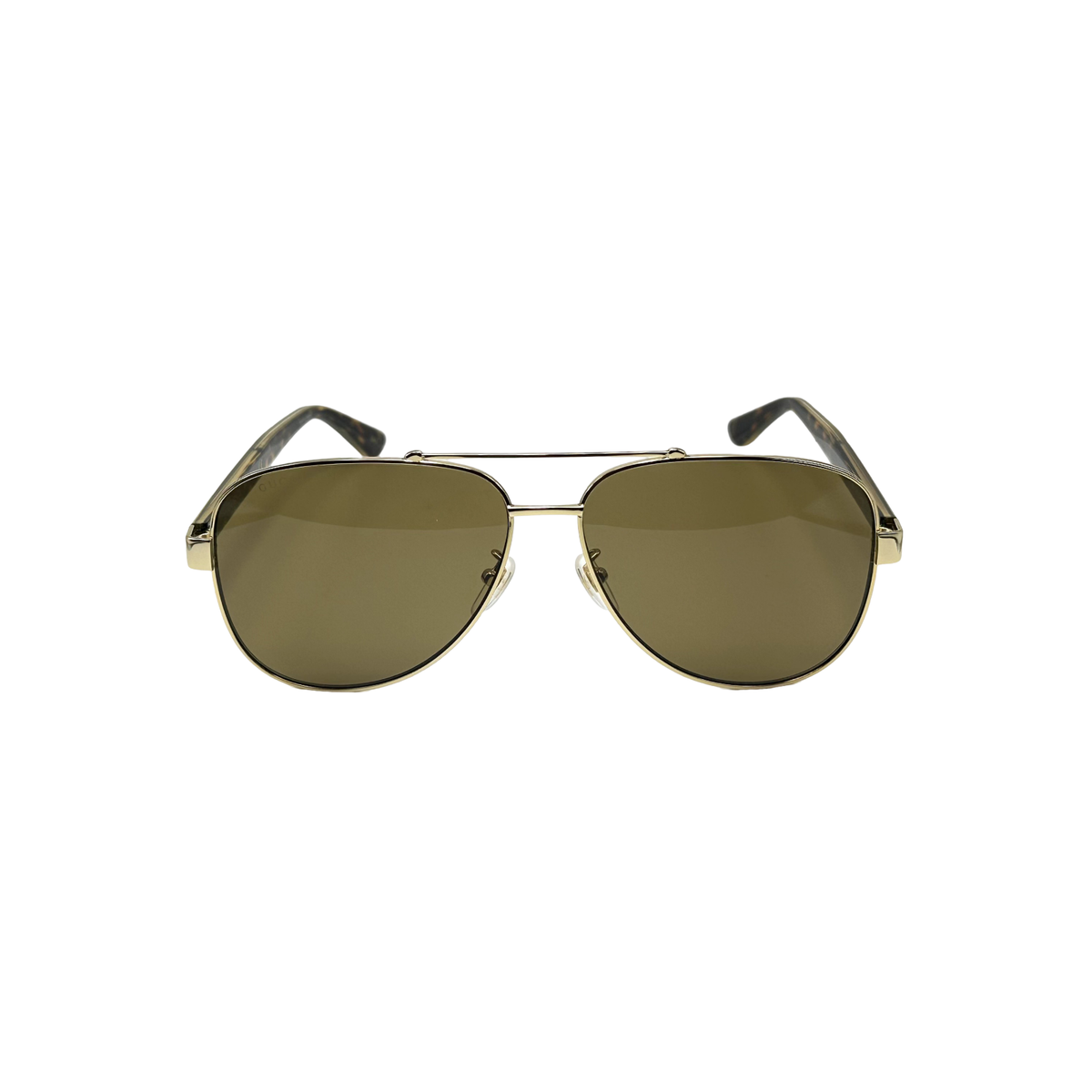 Gucci Metal Aviator Sunglasses Gold Green Opticontacts.com -- Gucci GG0062S main image 3