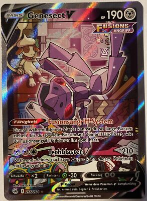 Pokemon Genesect V Alternative Art | Deutsch 255/264 Fusionsangriff | Near Mint