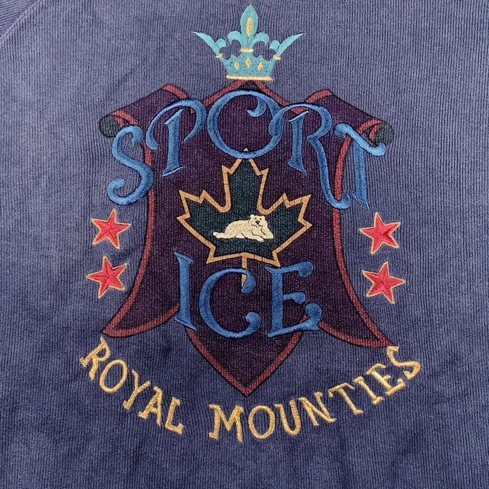 Vintage 90s Iceberg Sport Ice Sweatshirt XXL Embroidered Logo Rare Designer - Imagen 2 de 4