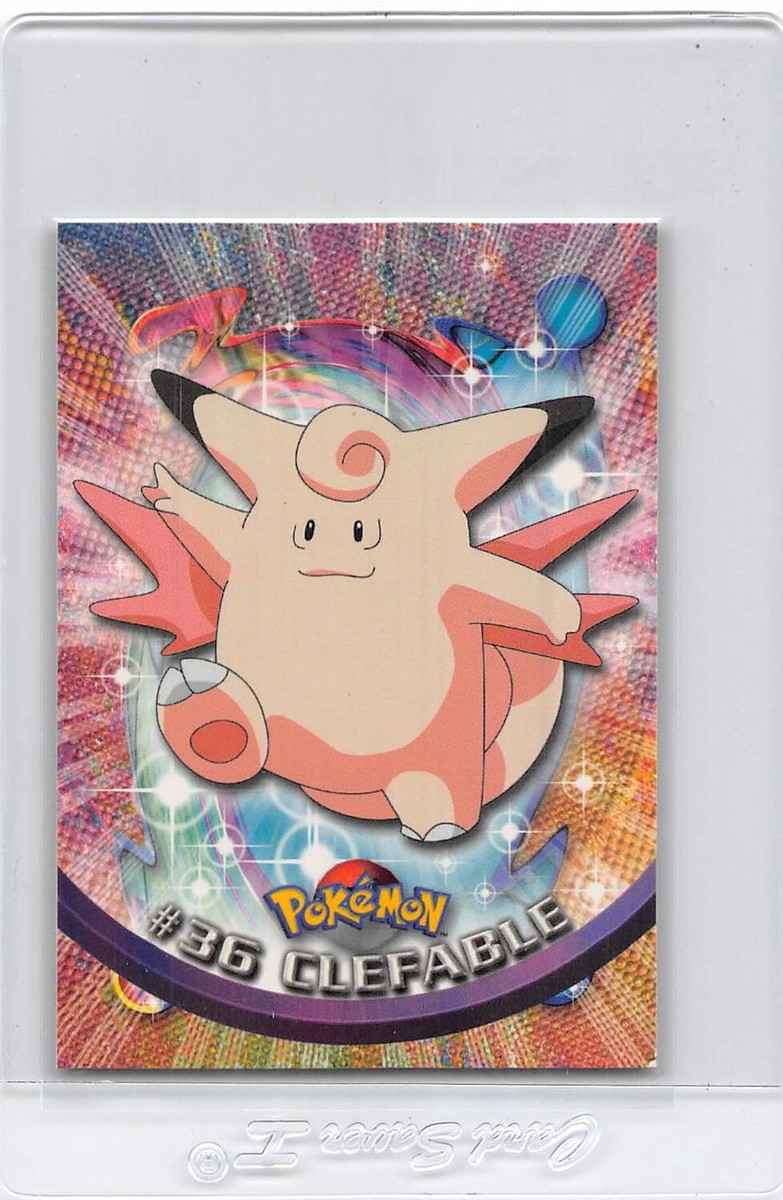 Clefable #36 - BLACK Logo - Non-Holo - SERIES 1 - TOPPS POKEMON