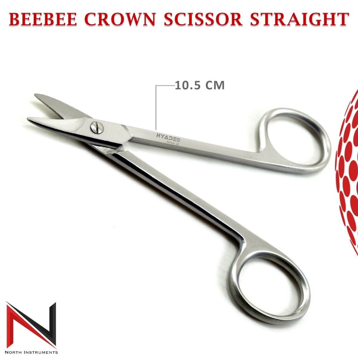 Curved & Straight Crown Beebee Scissors Kit Wire Cutting Tissue