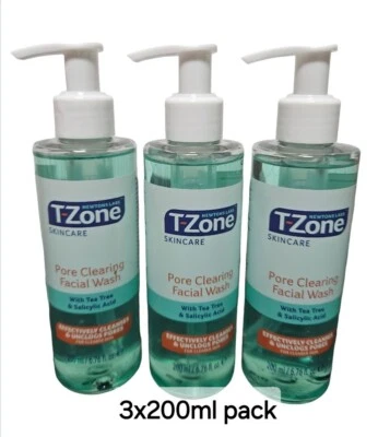 3 X Newtons Labs T-Zone Pore Clearing Facial Wash Pack Of 3x200ml