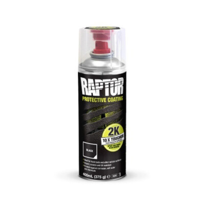 U-POL RAPTOR 2K BLACK BEDLINER AEROSOL UPO4883