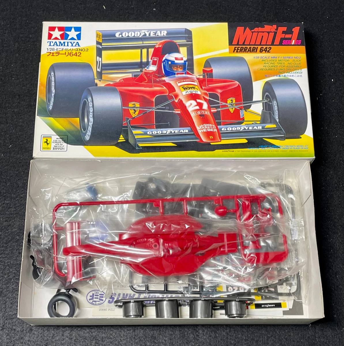 TAMIYA 28002 1/28 Scale Mini F-1 Series No.2 FERRARI 642 w/bonus