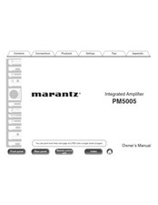 Marantz PM5005 Amplifier Owners Instruction Manual