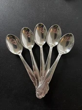 Vintage J Dana DFA 5 Pc Danish Stainless Steel Dessert Spoons