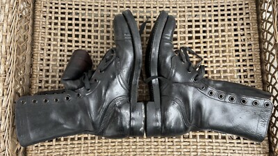 Vintage 1960s BF Goodrich 
Stylish Black Combat Boots Men main image 2
