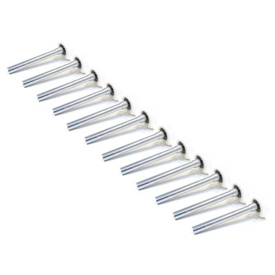 (Pack of 12) 2'' Sealed Nylon Rollers, 4'' Stem & 13-Ball Bearing with Dust Shield