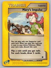 2002 POKEMON EXPEDITION BASE SET MARY'S IMPULSE 142/165 UC NM A104872 FREE S&H