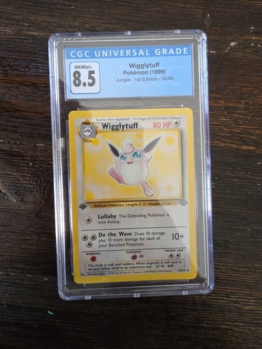 Wigglytuff (1st Edition) graded CGC 8.5 for sale on eBay