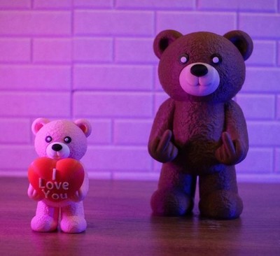 Premium Two-Faced Bear Art Toy | Ultimate Subversive Gag Gift