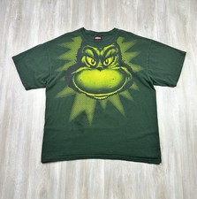 Dr.Seuss Men's Green Cotton The Grinch Crew Neck Short Sleeve T-Shirt Size XL