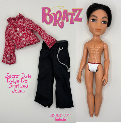 Bratz Boyz Secret Date Dylan 2004 Original rotes Shirt, schwarze Hose und Schuhe - MG