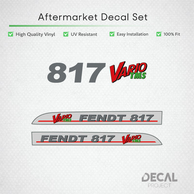 Fendt 817 Vario TMS Decal Set - Premium 800 Series Restoration Vinyl Kit