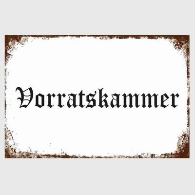 Blechschild Vorratskammer Vintage Metallschild TEL4848