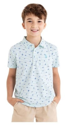 New US Polo Boys Beach Jersey Polo Shirt Size L(10-12)