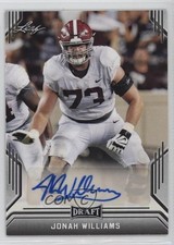 2019 Leaf Draft Auto Jonah Williams #BA-JW3 Auto 2s2