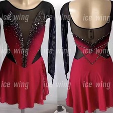 Ice Figure Skating Dress Rhythmic Gymnastics Twirling Competition black dyeing