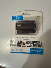 PNY Lot 3-Pack USB 2.0 Flash Drive 32 GB