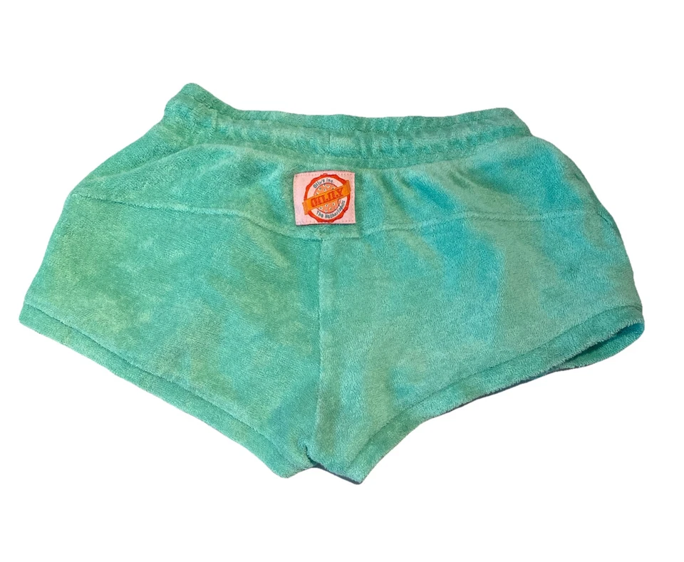 OILILY Girls Green Terry Ruffled Shorts 100% Organic Cotton Size 6 Worn Once! - Image 4 of 4