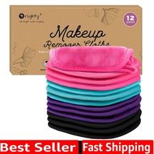 Makeup Remover Cloths 12 Pack, Makeup Removal Face Cleansing Cloth, Reusable ...