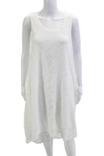 Simply Vera Vera Wang Women Tank Shift Dress White Floral Knee Size S
