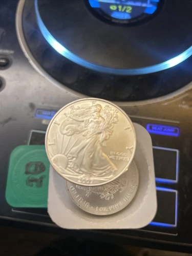 US MINT ROLL  (5) - 2007 - 1 OZ. AMERICAN SILVER EAGLE DOLLARS UNCIRCULATED