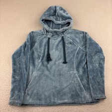 The North Face Hoodie Womens Small Blue Fleece Pullover Hooded Sweatshirt