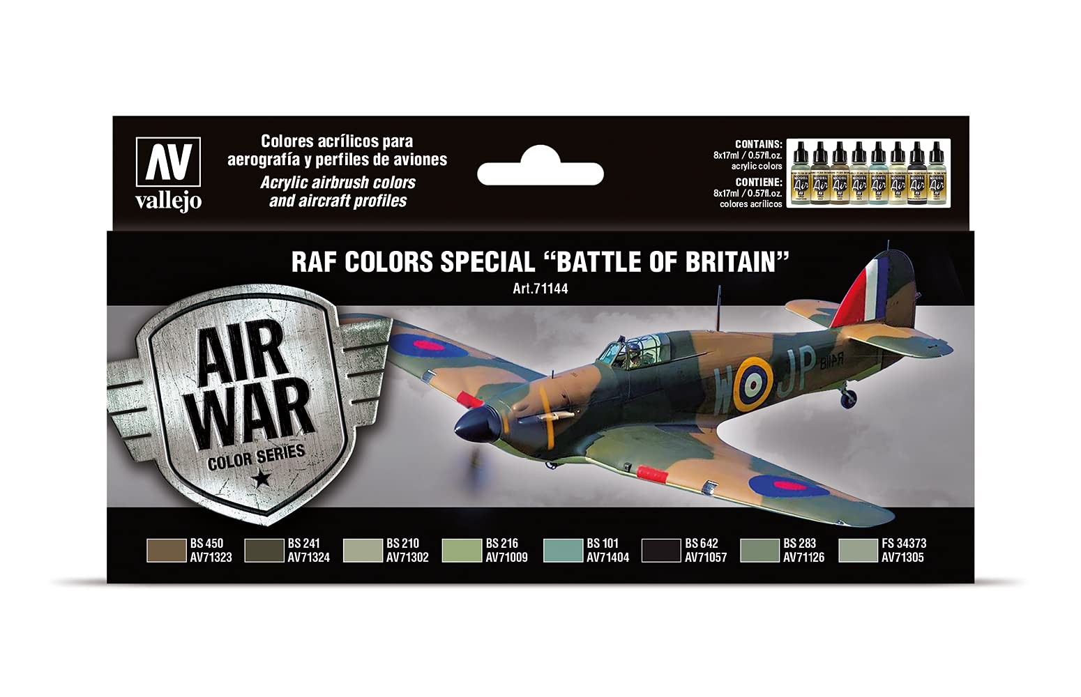 Vallejo Model Air Acrylic Paint, Matte Finish for Airbrush, 18 ml, Ideal for Mod