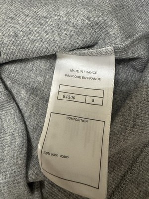 CHANEL Gray White Logo Knit Cotton Women's Sleeveless Tank Top