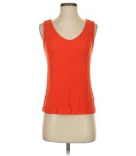 Cabi 5935 Orange Red Top Sleeveless Tank top Ribbed Size Small
