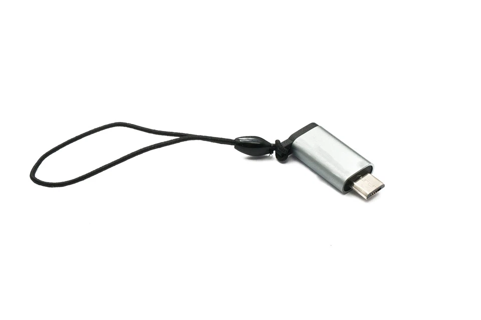 SYSTEM-S USB 3.1 Adapter Typ C Buchse zu 2.0 Micro B Stecker Schlaufe in Grau - Bild 2 von 4