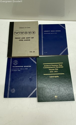 Four Empty US Coin Folder Albums