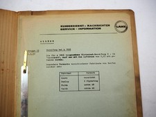 Original Lanz Alldog A1806 Kundendienst Nachrichten Service Information 1957/58