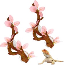 2 PCS Reptile Corner Branch Lizard Climb Branches Decor Terrarium Plant