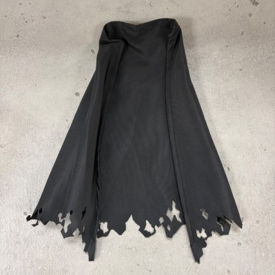 SU-C-EZ-BLK: 1/12 wired battle damaged black cape for 6'' action figure