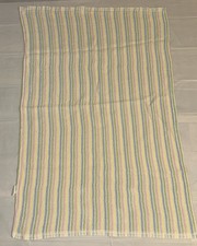 Vintage Pastel Baby Blanket Waffle Weave USA Made Unisex 30  x 46  