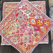 Lauren Ralph Lauren Boho Patchwork Paisley Bohemian Pillow Cover, 24" Square