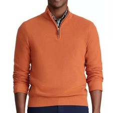 IZOD Honeycomb 1/4 Zip Sweater in Bombay Brown, Size L