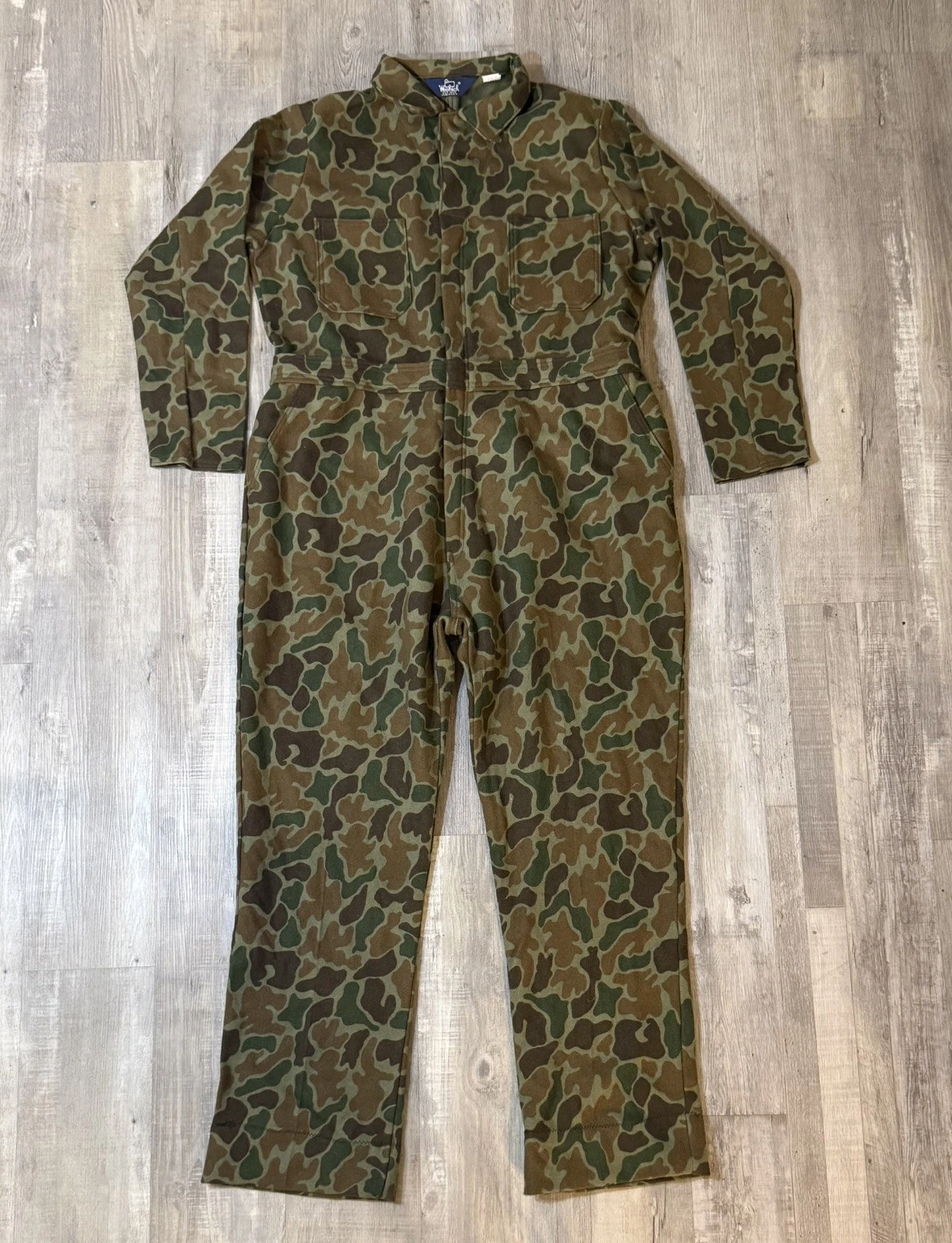Vintage Woolrich Size XL 100% Virgin Wool Coveralls Mens Duck Camo Hunting 1992