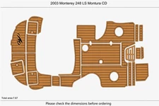  2003 Monterey 248 LS Montura CD Swim Platform Cockpit Marine EVA Flooring Mat