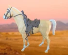 Marx Johnny West Thunderbolt Horse w/ Tack & Rifle Scabbard Vintage Playset